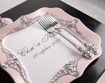 Cake Cutting Set Wedding Toasting Flutes Cake Knife and Cutter Wedding Personalized serving set wedding party glasses wedding glasses set