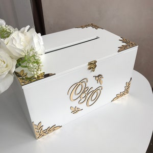 Caja clásica para tarjetas de boda, caja de madera para dinero, caja para despedida de soltera, caja de madera para recuerdos, caja de bienvenida para bodas, contenedor para deseos con ranura