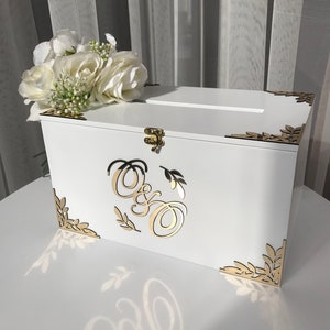 Caixa de cartões de casamento personalizada, caixa de correio de casamento estilo boho, cofrinho de casamento, decoração rústica de casamento, caixa de cartões de casamento personalizada