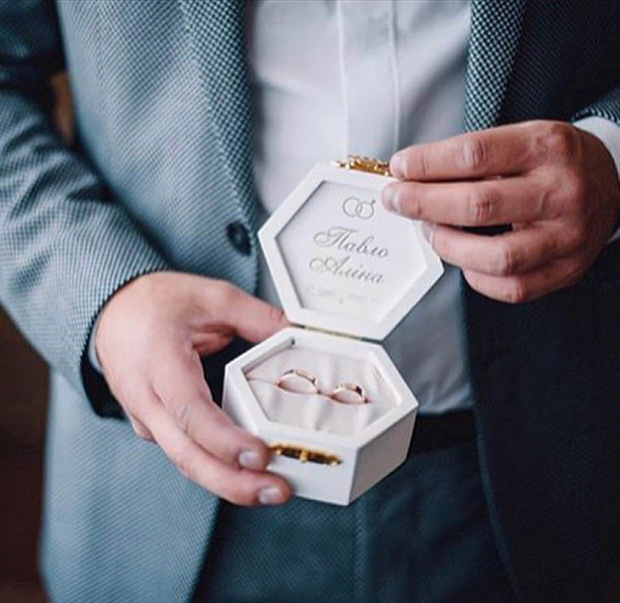 Elegant Box for Wedding Ring, Wedding Ring Case, Custom Jewelry