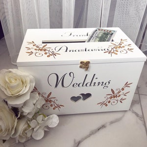Personalised Wedding Card Box, Wedding Post Box, Wedding Money Box,  Wedding Decor, Custom Wedding Card Box, Card box