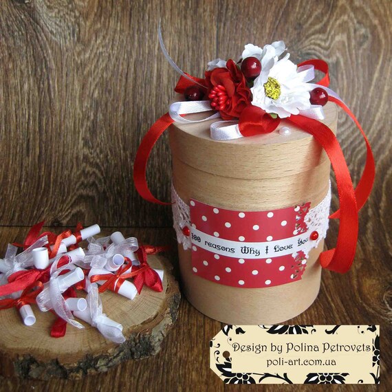 100 reasons why i love you gift box romantic gift anniversary etsy