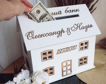 Personalized wedding card box, engagement gifts box, alternative wedding keepsake box,wedding post box, wooden memory box,wedding gifts idea