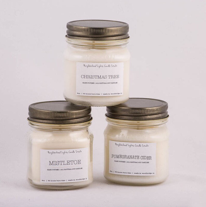 Pick Three 8 Oz. Vintage Mason Jar Candle Etsy