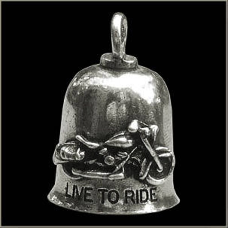 Live to Ride Gremlin Bell Motorcycle Good Luck Charm Keychain Etsy