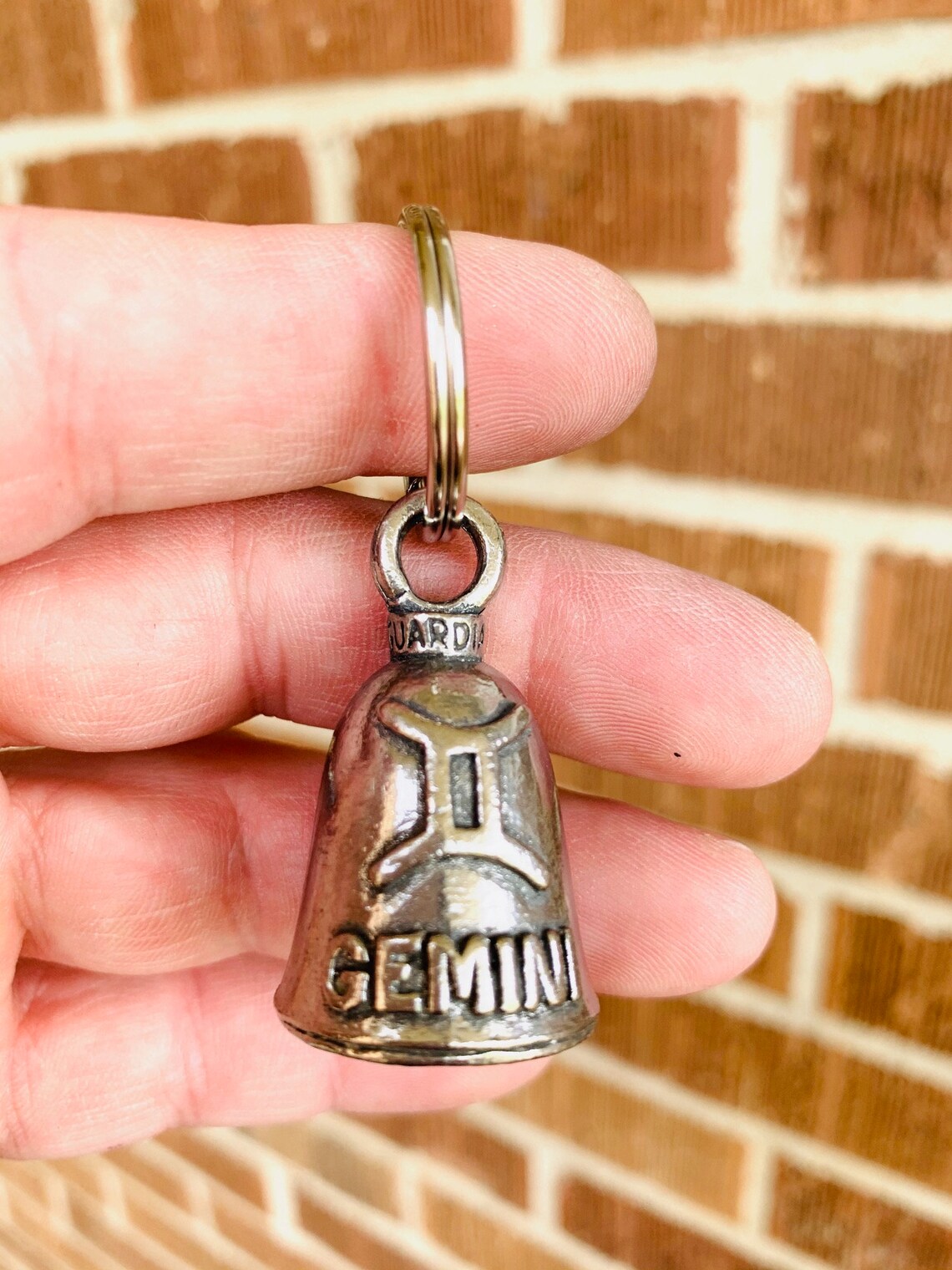 Gemini Guardian Bell Pendant Lucky Charm Etsy