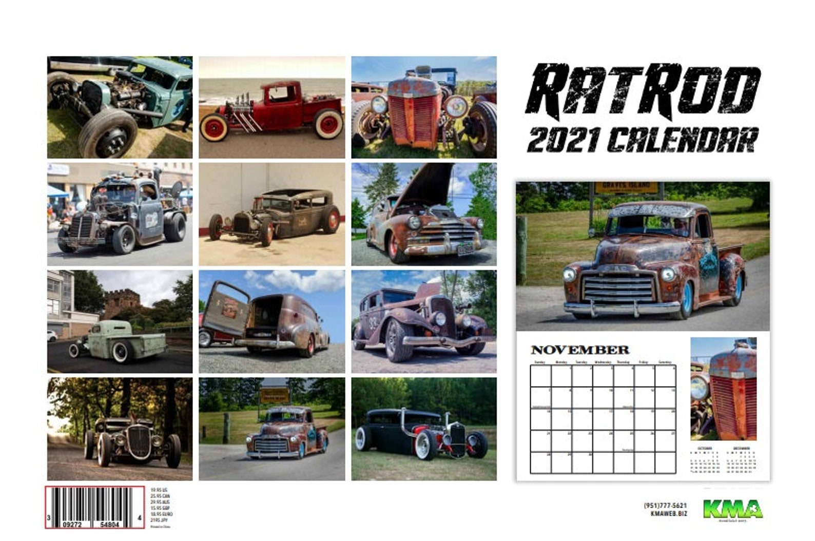 2021 RAT ROD Deluxe Wall Calendar Hot Rod Rockabilly Etsy