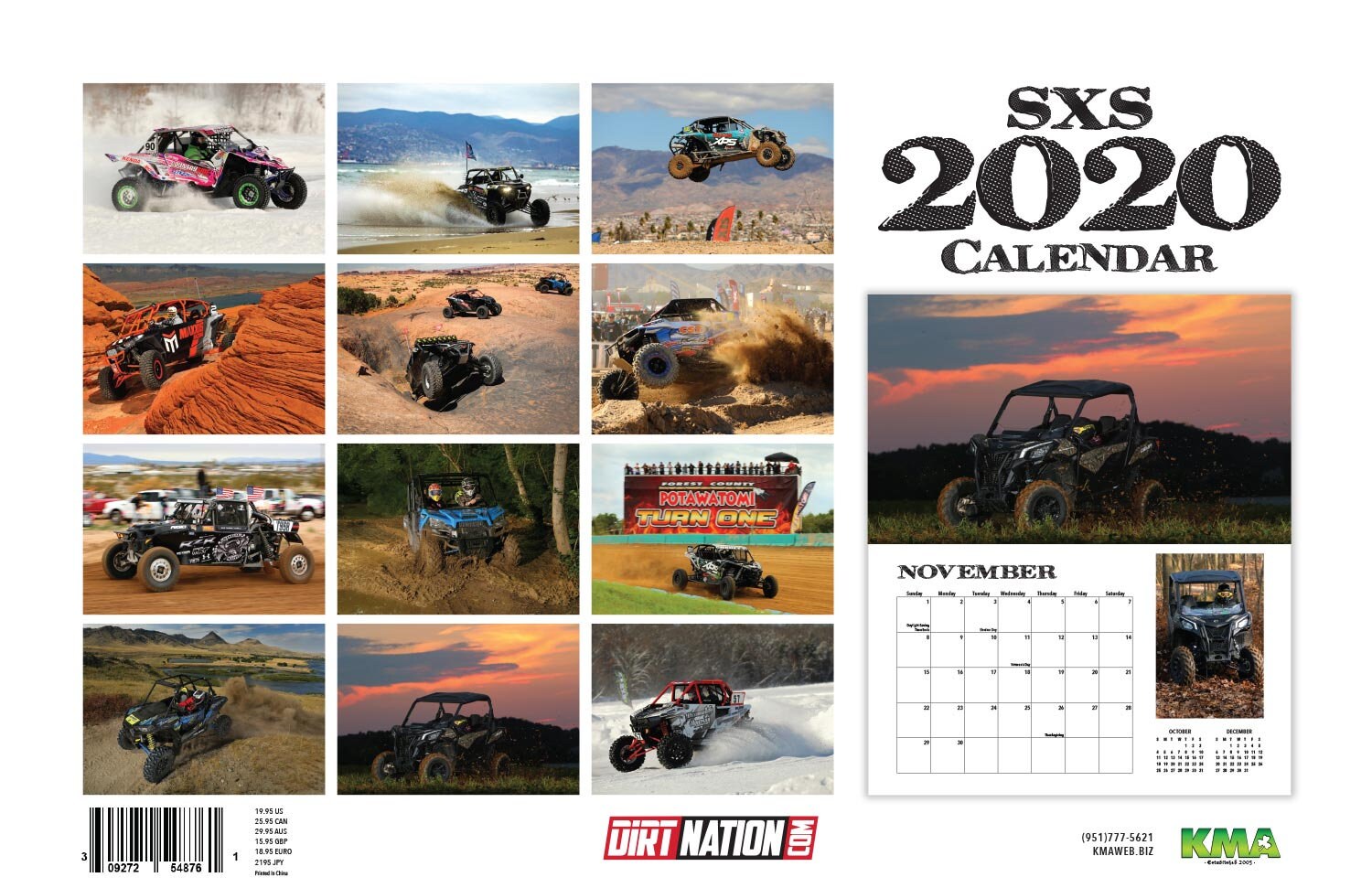 2020 SXS Deluxe Wall Calendar Side by Side Polaris Rzr | Etsy