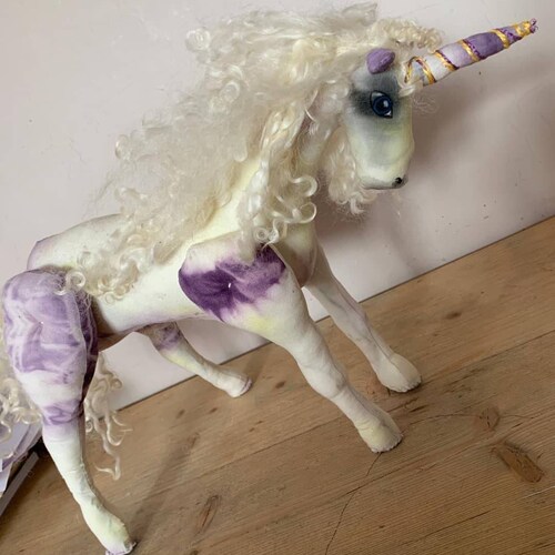 Unicorn softsculpture, cloth doll, art doll, fantasy creature, collectors heirloom, magical unicorn, shops home decor