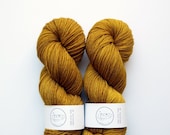 Vintage Gold - Fingering Sock Weight - Hand Dyed Yarn