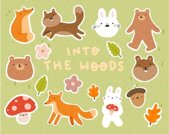 Into the Woods - Cute Forest Sticker Pack