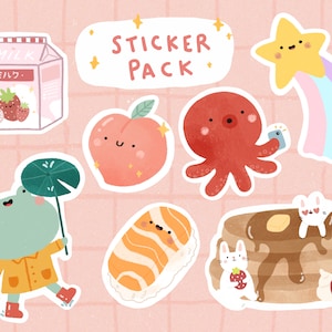 Cute Colourful Pastel Sticker Pack