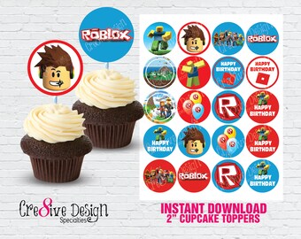 Roblox Cupcake Etsy - gamer girl roblox cake