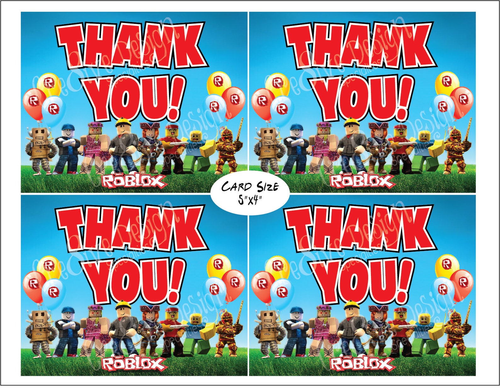 Roblox Birthday Thank You Card Roblox Thanks Roblox | Images and Photos ...