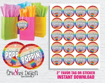 Naklejki na imprezę urodzinową Fidget (do pobrania natychmiast)