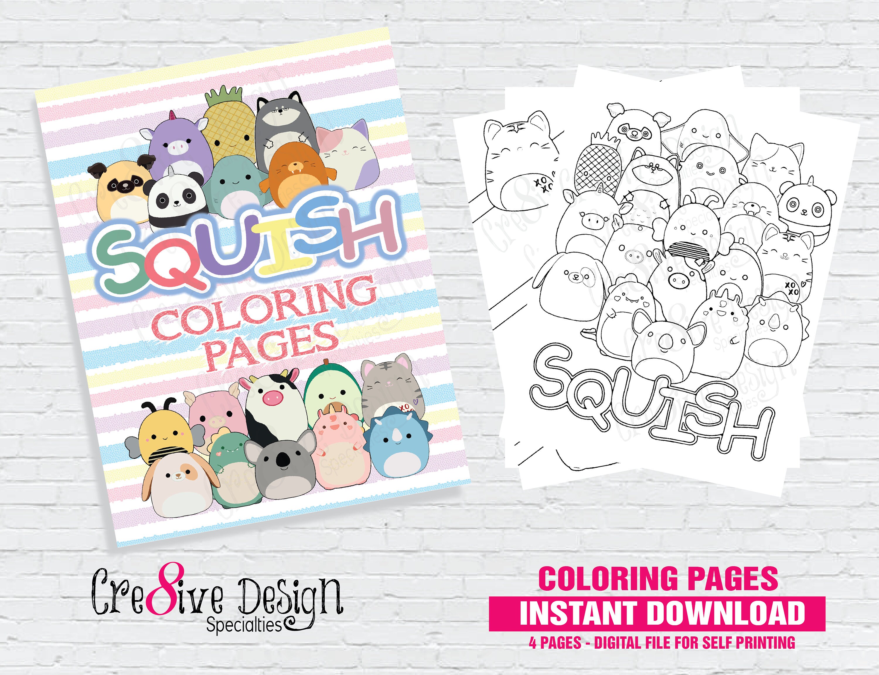 SQUISHMALLOW Coloring Pages 