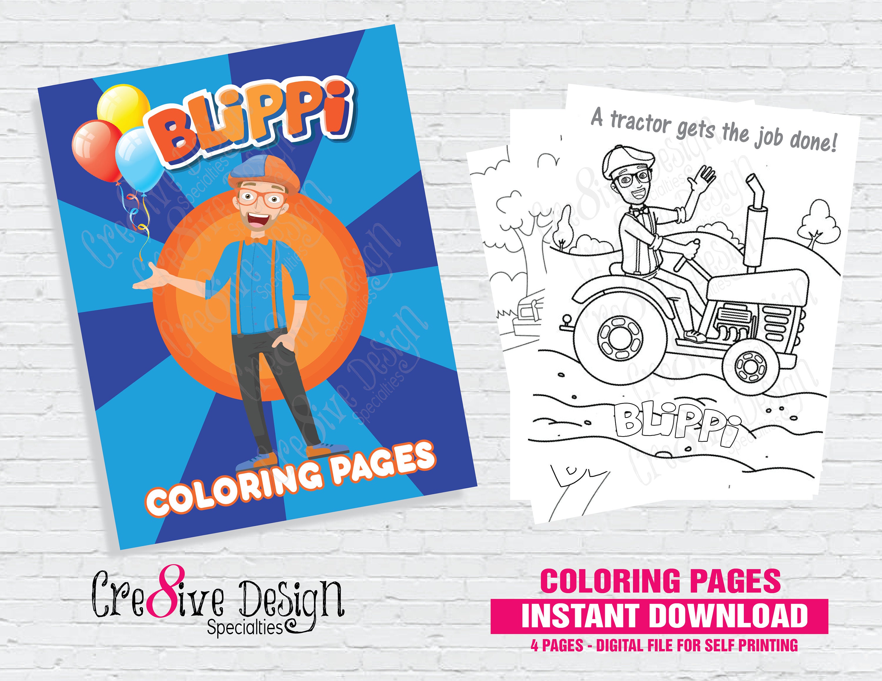 550  Colouring Pages Blippi  Best Free