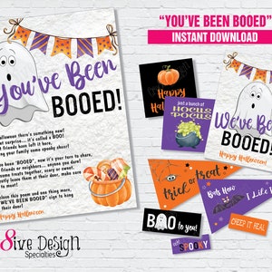 You&#39;ve Been Booed Printable, You&#39;ve Been Booed Kit, Halloween Tags, Halloween Boo Kit, We&#39;ve Been Booed, Booed Sign, Instant Download