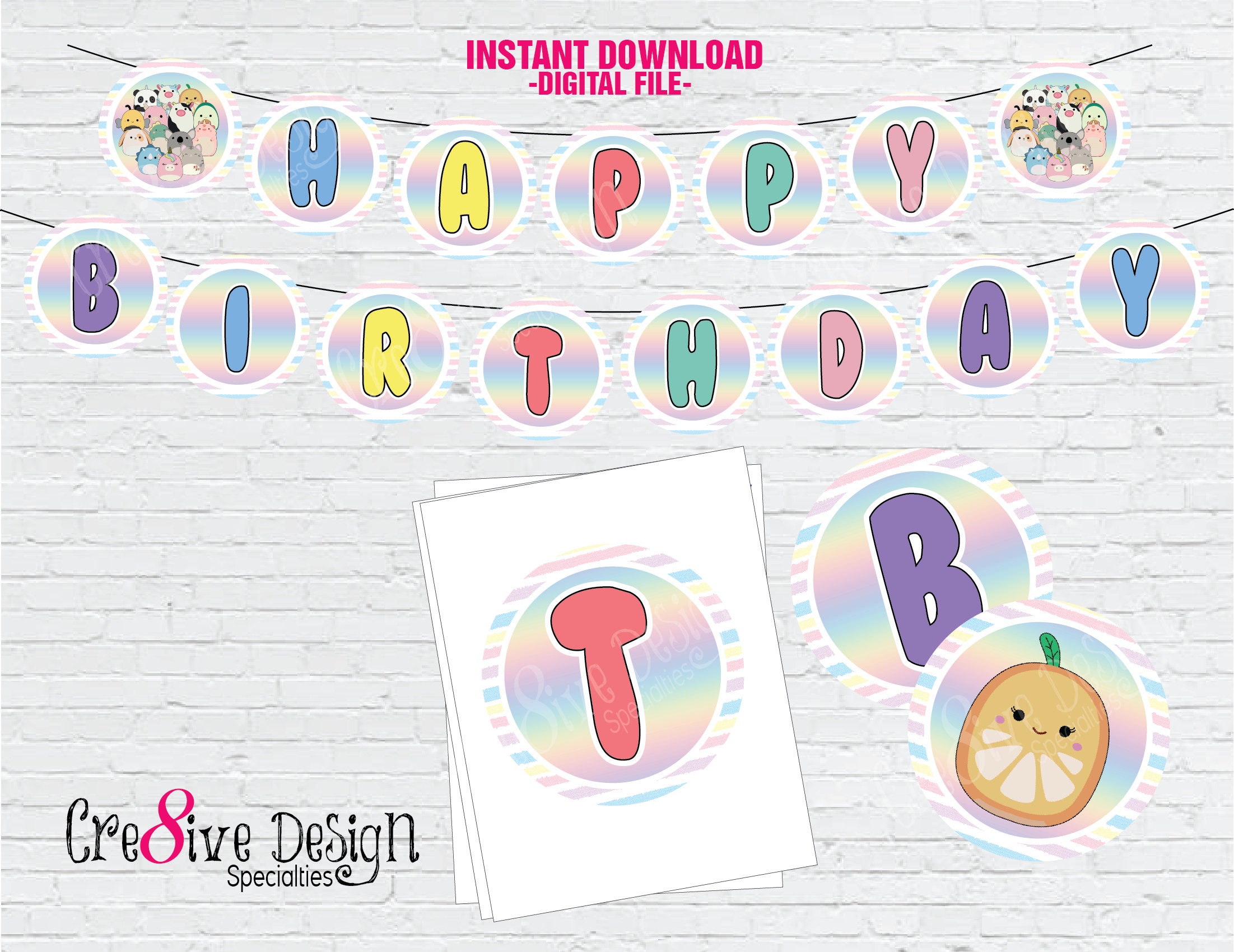 SQUISHMALLOW Birthday Banner 