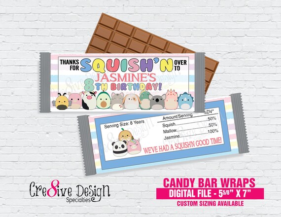 SQUISHMALLOW Candy Bar Wrap 
