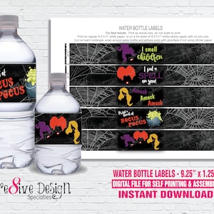 Halloween Water Bottle/Cup Stickers - Fabulously Planned