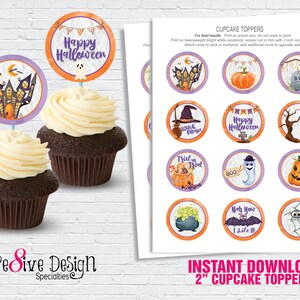 Halloween Bats, Ghosts, Halloween Party Cupcakes, Halloween Cupcake Toppers, Halloween Cupcakes, Halloween Cake Toppers, Instant Download