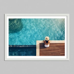 Minimalist view pool Beverly hotel  digital download, high life,palm springs print elegant wall art, nursery, chic decor,Aesthetic Print