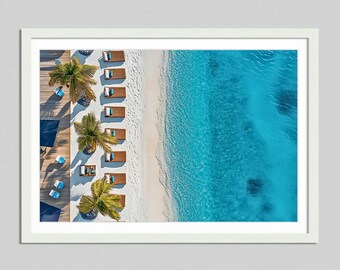 Luksusowy klub plażowy plakat lotniczy fantazyjny styl życia ilustracja wysokie społeczeństwo wydruk miami beach plakat elegancka sztuka ścienna letni wydruk szykowny wystrój