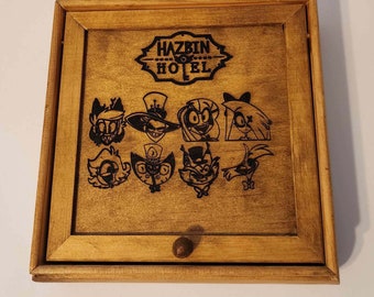 Hazbin Hotel Wood Burn Jewelry Box