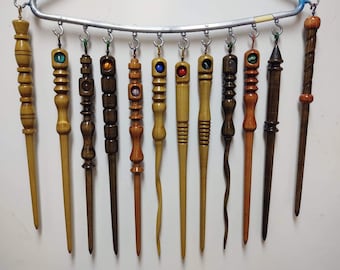 10 Assorted Movie Inspired Wooden Wands - Magic Wands