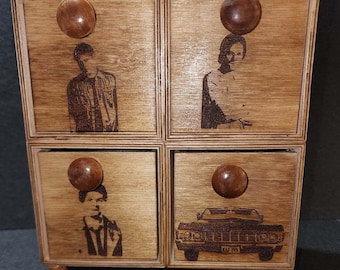 Supernatural Box - Supernatural jewelry box - Supernatural wood burn box