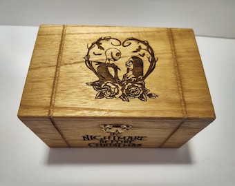 Nightmare Jewelry Box #1- Keep Sake Box - Jack and Sally - Jewelry Box - Halloween