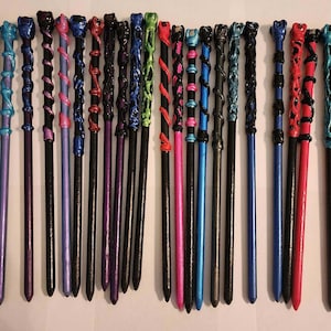 Wands -  Metallic Painted Wands- Thin Wizarding Wands - Magic Wands - Hand Crafted