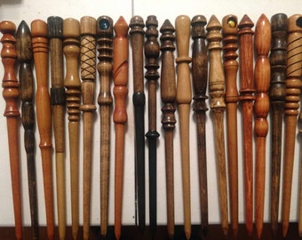 50 Assorted Movie Inspired Wooden Wands - Magic Wands - Hand Crafted Wand