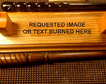 Wood Burn Wand Stand, Hanging Wall Plaque, Hand Crafted,