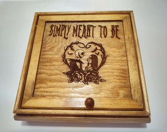 Nightmare Before Christmas Jewelry Box #4 - Keep Sake Box - Jack and Sally - Jewelry Box - Halloween