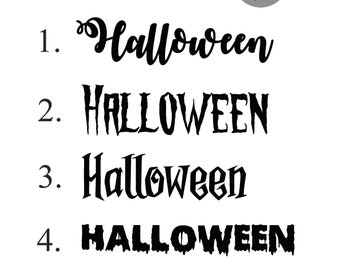 1 x Halloween Personalised Custom Sticker Custom Personalised Name / Word Cut-Vinyl Decal