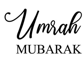 1 x Umrah Mubarak  Decal/Large size/Name Word Cut Vinyl Decal for Sail Board