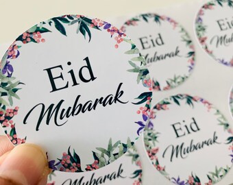 15 Eid Mubarak stickers/labels