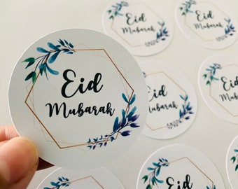 15 Eid Mubarak stickers/labels