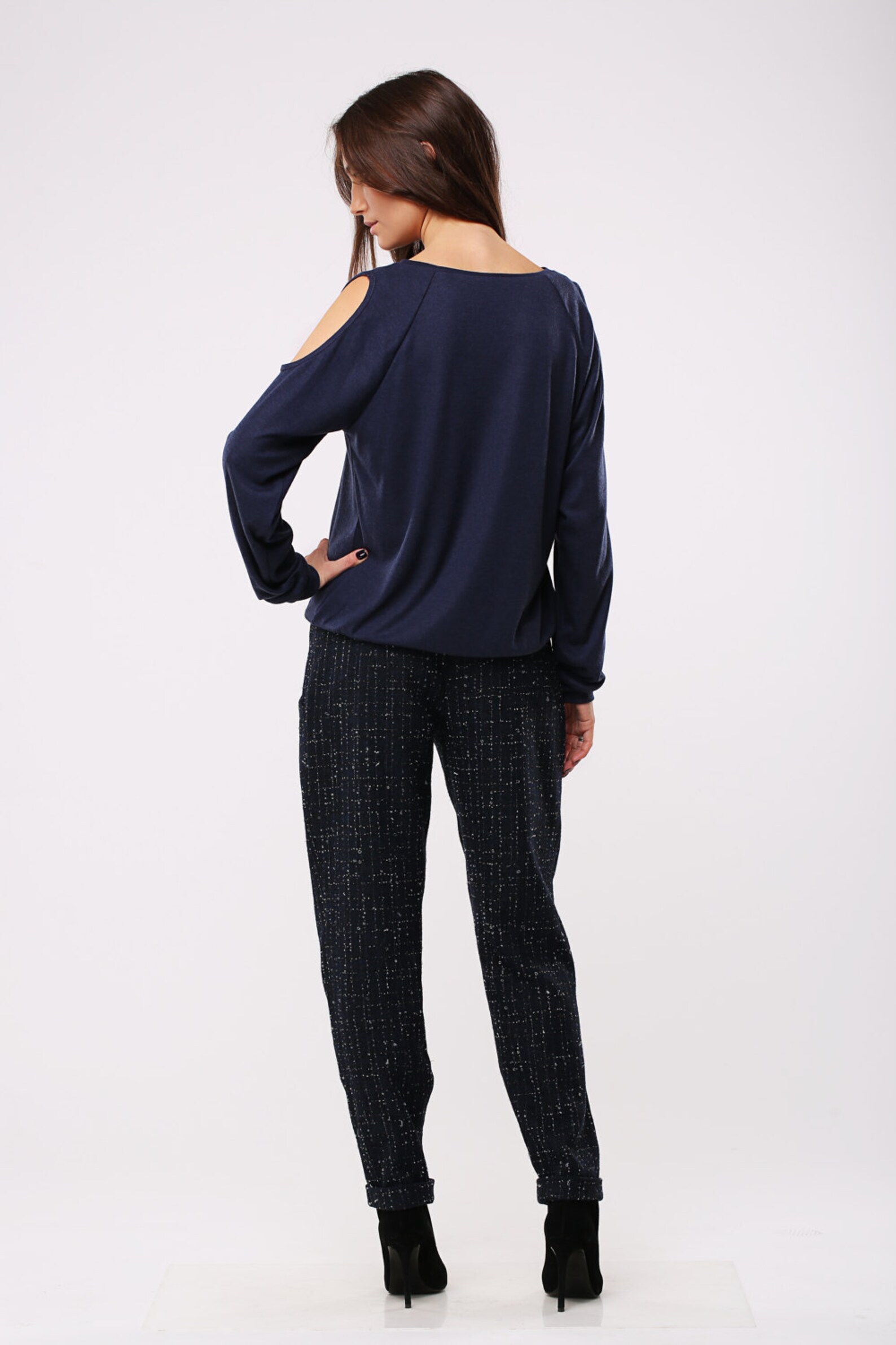 Boyfriend blue wool pants fully lined Blue wool pants Etsy