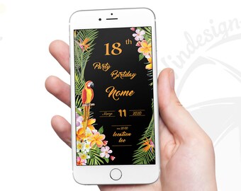 Invito Whatsapp Vintage Festa Compleanno Personalizzabile - Whatsapp Invitation, party, festa, idea festa