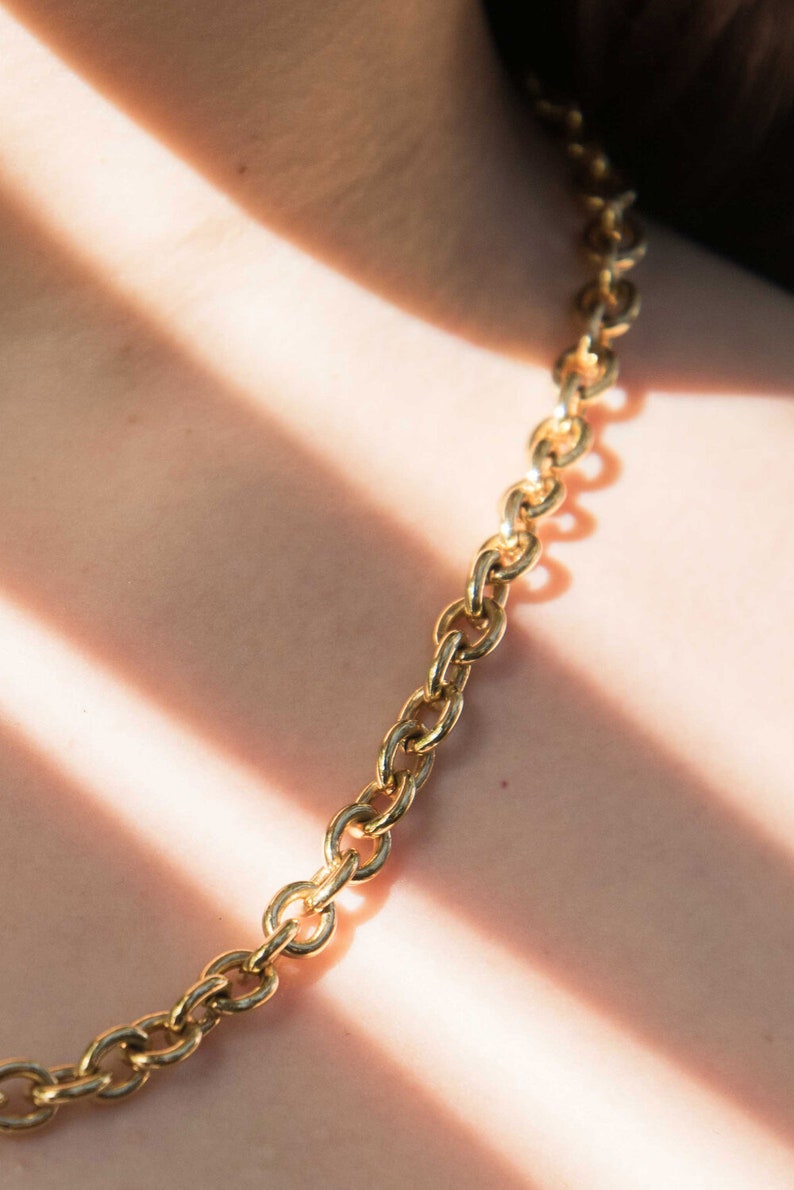 Gold Plated Vintage Rolo Layering Chain - Etsy