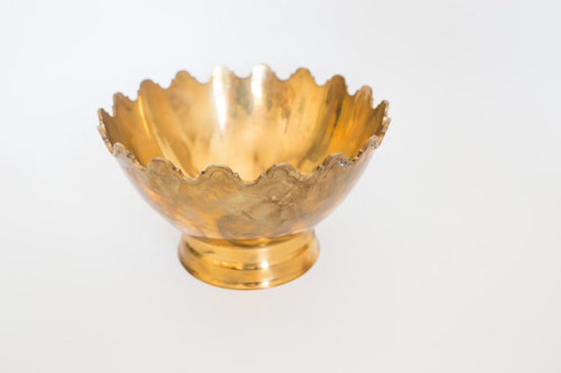 Scalloped Brass Bowl