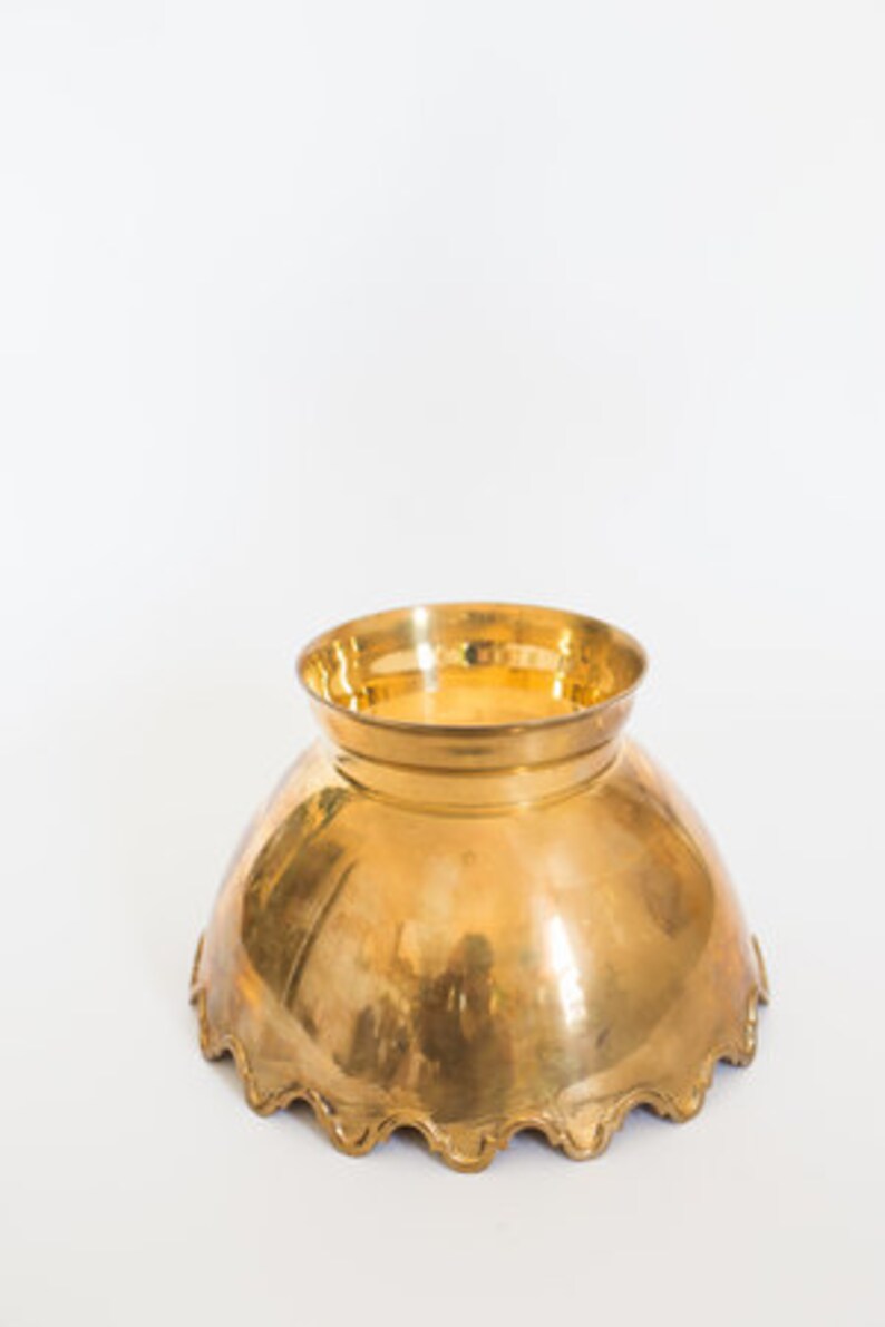 Scalloped Brass Bowl