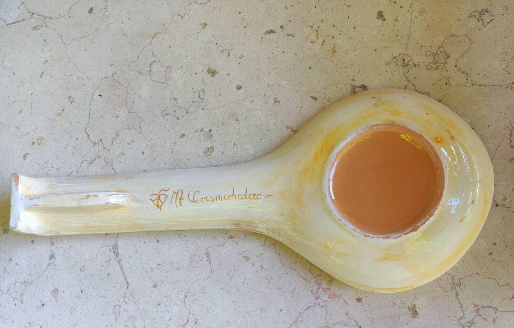 Laying ceramic ladles with lemons fruits and leaves hand Etsy