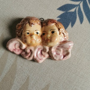 Ceramic little angels, couple of little angels for the bed, ceramic angels, small angels to give as gifts, little angels to hang, angel image 10