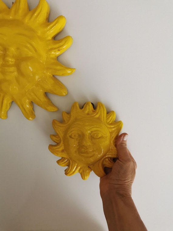 Ceramic Sun Plaques, Wall Decor Sun, Ceramic Sun Face, Sun and