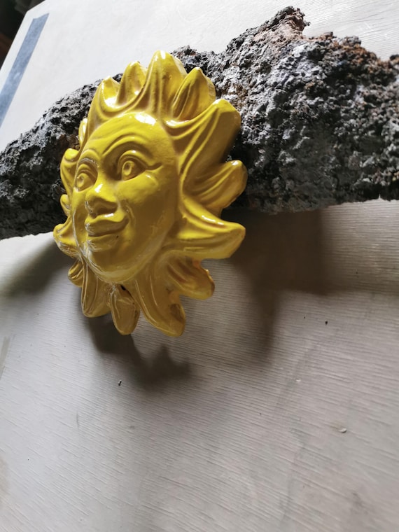 Ceramic Sun Plaques, Wall Decor Sun, Ceramic Sun Face, Sun and