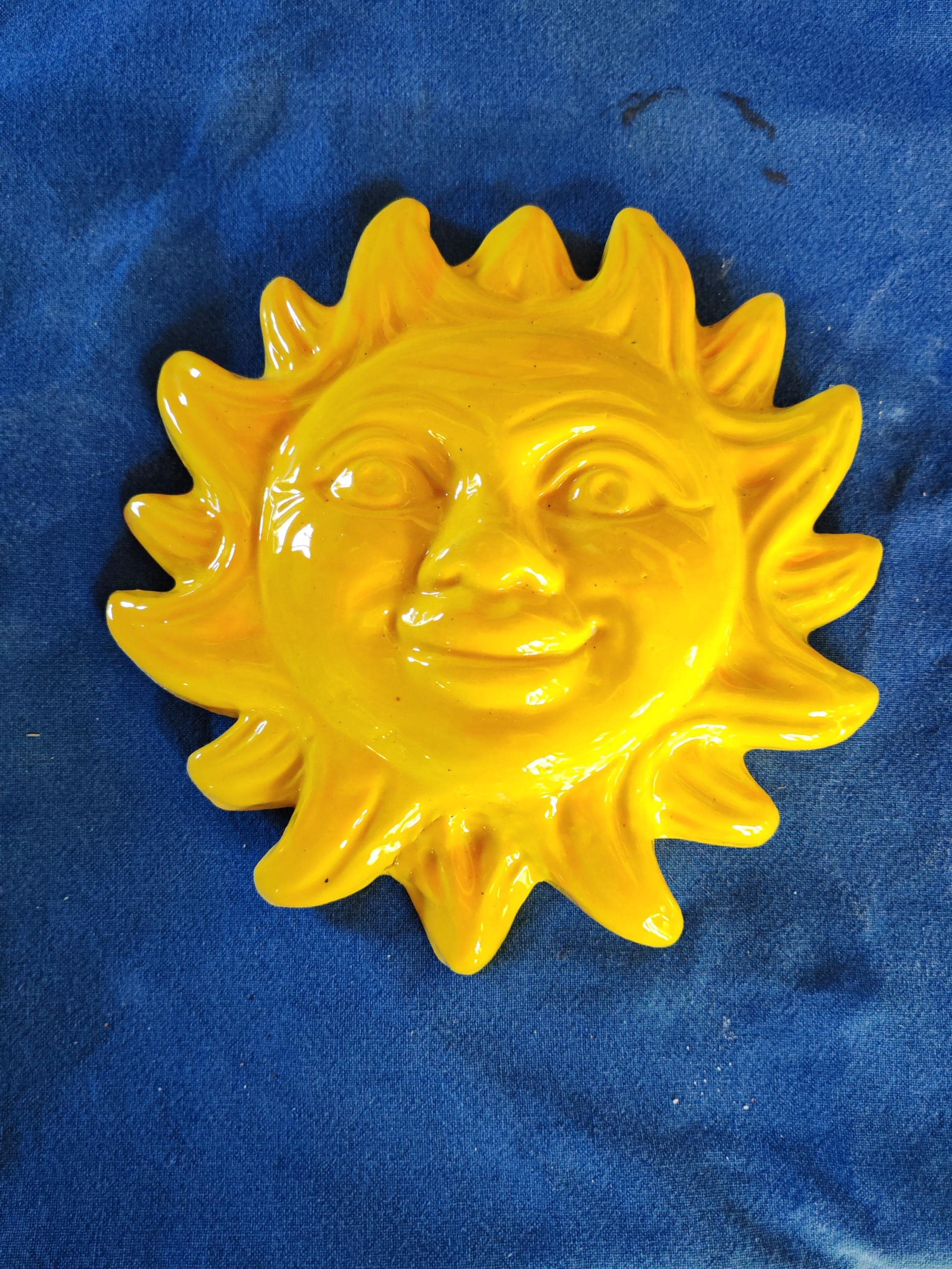 Ceramic Sun Plaques, Wall Decor Sun, Ceramic Sun Face, Sun and